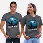 Cat Waiting The Meteor-Unisex-Basic-Tee-Studio Mootant