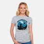 Cat Waiting The Meteor-Womens-Fitted-Tee-Studio Mootant