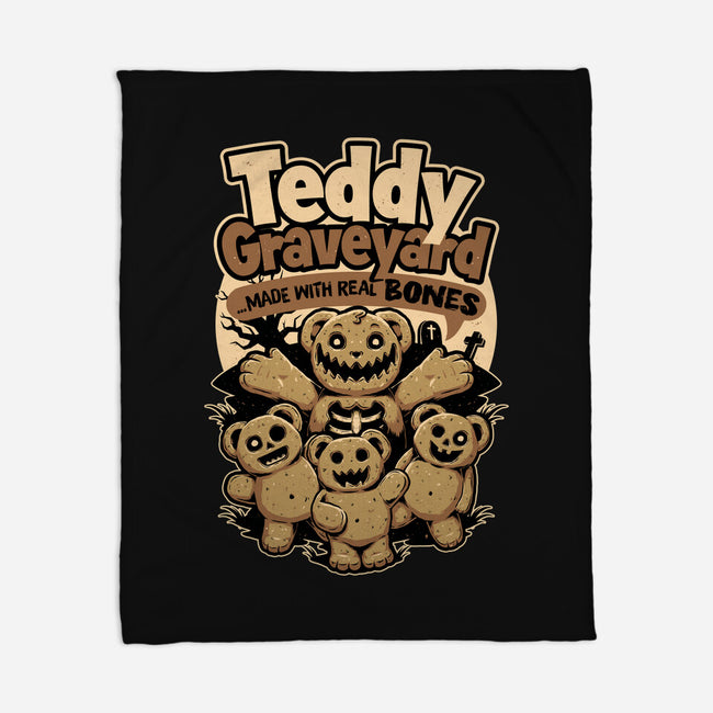 Teddy Graveyard Snack-None-Fleece-Blanket-Studio Mootant