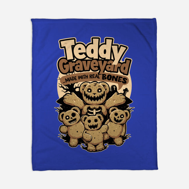 Teddy Graveyard Snack-None-Fleece-Blanket-Studio Mootant