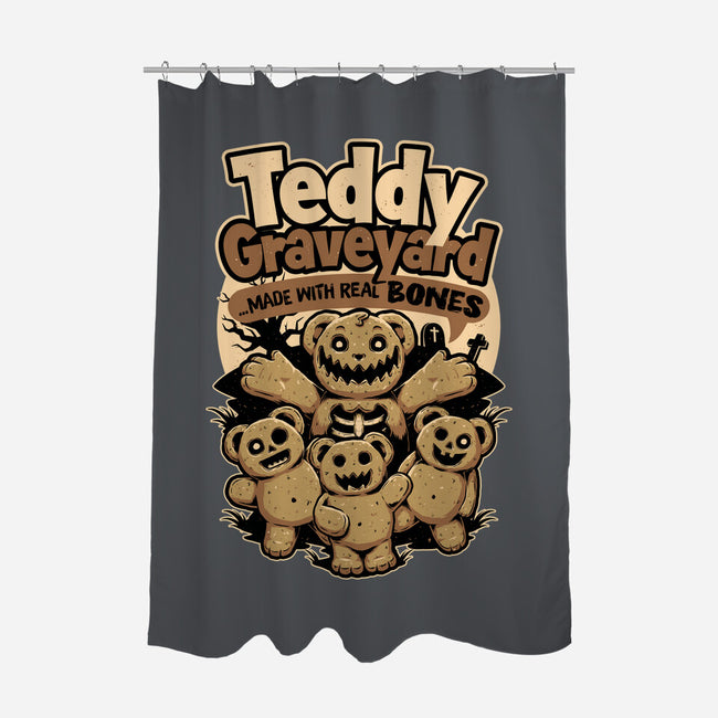 Teddy Graveyard Snack-None-Polyester-Shower Curtain-Studio Mootant