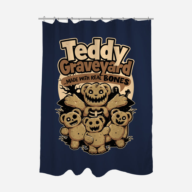 Teddy Graveyard Snack-None-Polyester-Shower Curtain-Studio Mootant