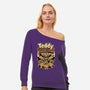 Teddy Graveyard Snack-Womens-Off Shoulder-Sweatshirt-Studio Mootant