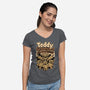 Teddy Graveyard Snack-Womens-V-Neck-Tee-Studio Mootant