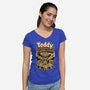 Teddy Graveyard Snack-Womens-V-Neck-Tee-Studio Mootant