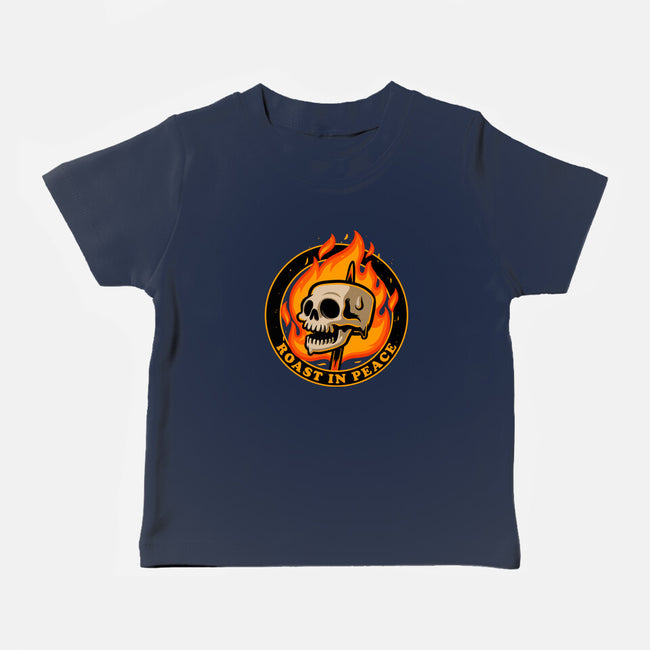 Marshmallow Skull Fire-Baby-Basic-Tee-Studio Mootant