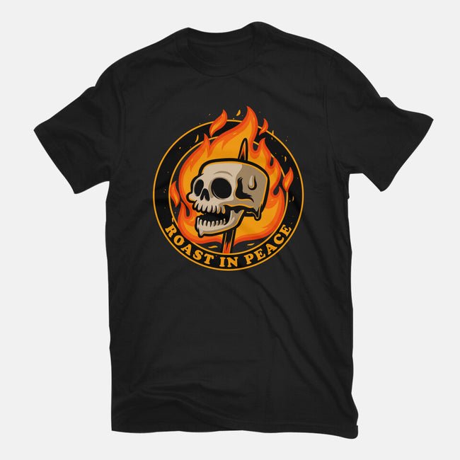 Marshmallow Skull Fire-Womens-Fitted-Tee-Studio Mootant