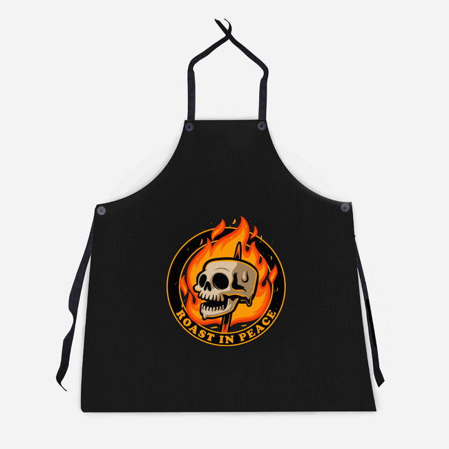 Marshmallow Skull Fire-Unisex-Kitchen-Apron-Studio Mootant