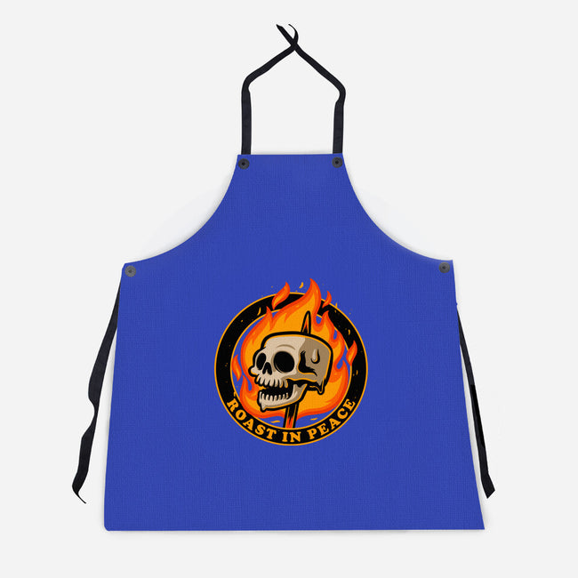 Marshmallow Skull Fire-Unisex-Kitchen-Apron-Studio Mootant