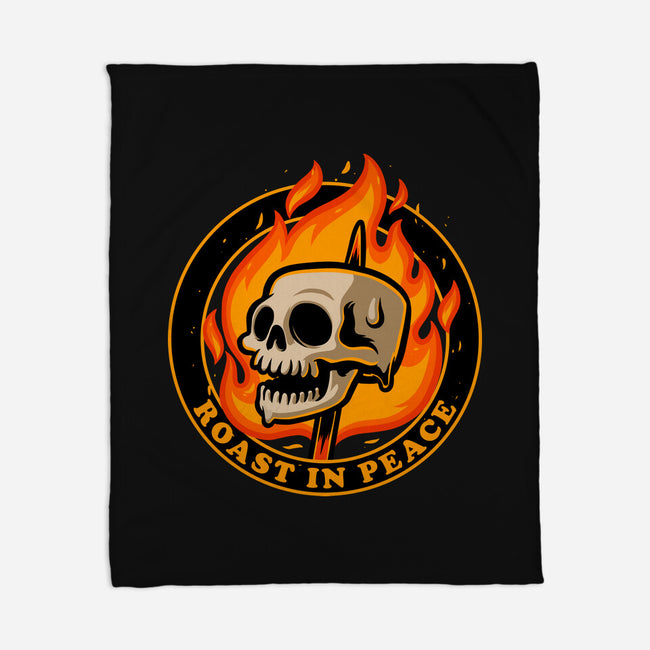 Marshmallow Skull Fire-None-Fleece-Blanket-Studio Mootant