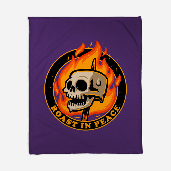 Marshmallow Skull Fire-None-Fleece-Blanket-Studio Mootant