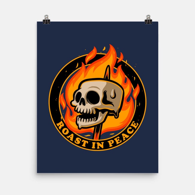 Marshmallow Skull Fire-None-Matte-Poster-Studio Mootant