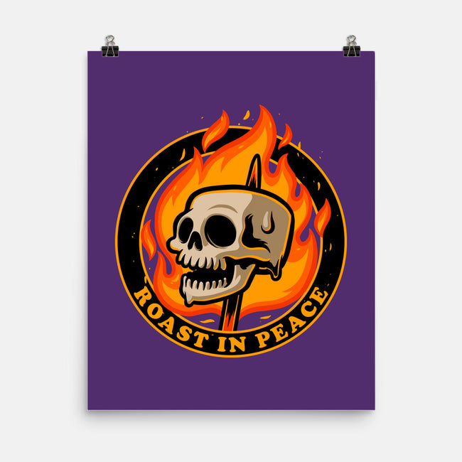 Marshmallow Skull Fire-None-Matte-Poster-Studio Mootant