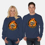 Marshmallow Skull Fire-Unisex-Crew Neck-Sweatshirt-Studio Mootant