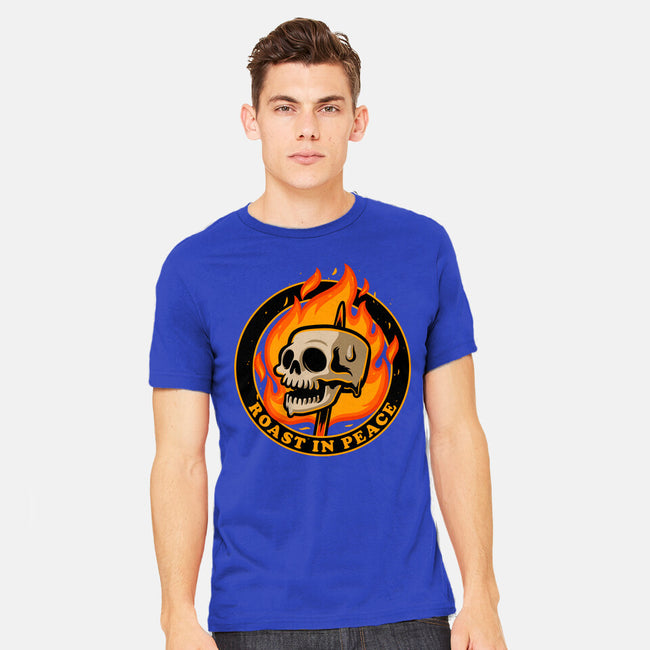 Marshmallow Skull Fire-Mens-Heavyweight-Tee-Studio Mootant