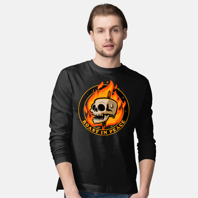 Marshmallow Skull Fire-Mens-Long Sleeved-Tee-Studio Mootant