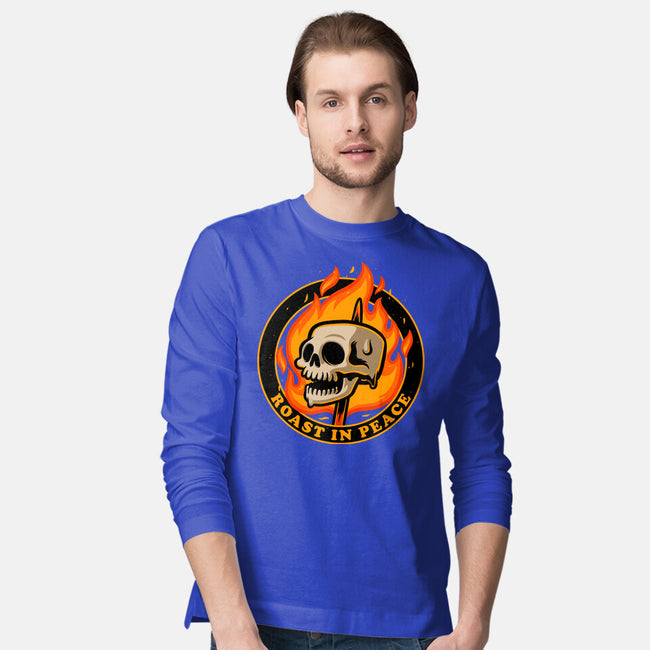 Marshmallow Skull Fire-Mens-Long Sleeved-Tee-Studio Mootant