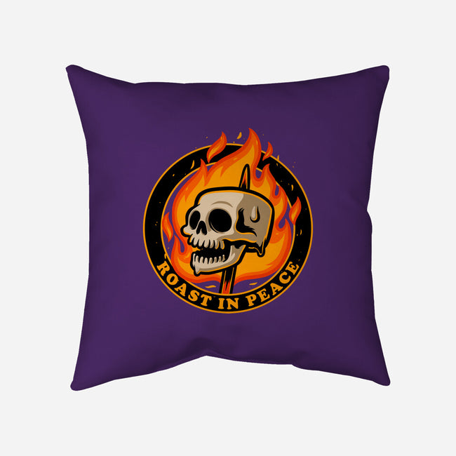 Marshmallow Skull Fire-None-Removable Cover w Insert-Throw Pillow-Studio Mootant