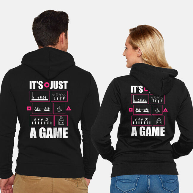 Just A Game-Unisex-Zip-Up-Sweatshirt-demonigote