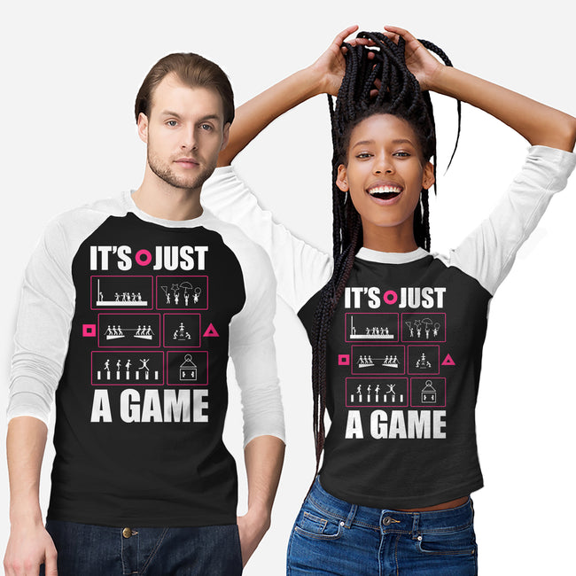 Just A Game-Unisex-Baseball-Tee-demonigote