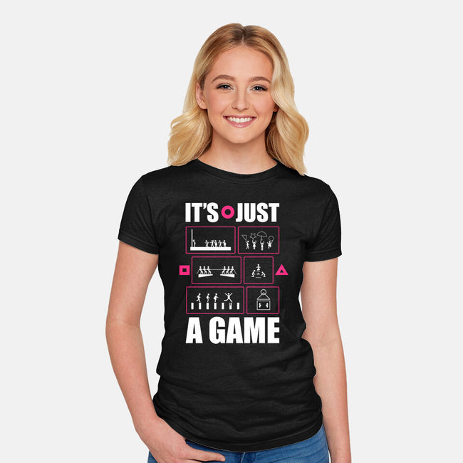 Just A Game-Womens-Fitted-Tee-demonigote