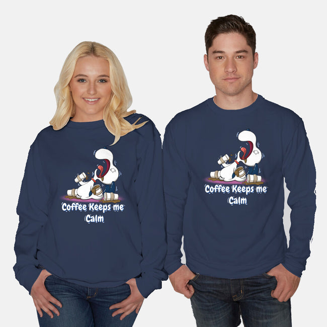 Keeps Me Calm-Unisex-Crew Neck-Sweatshirt-MaxoArt