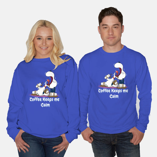 Keeps Me Calm-Unisex-Crew Neck-Sweatshirt-MaxoArt