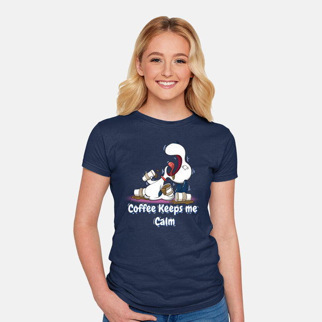 Keeps Me Calm-Womens-Fitted-Tee-MaxoArt