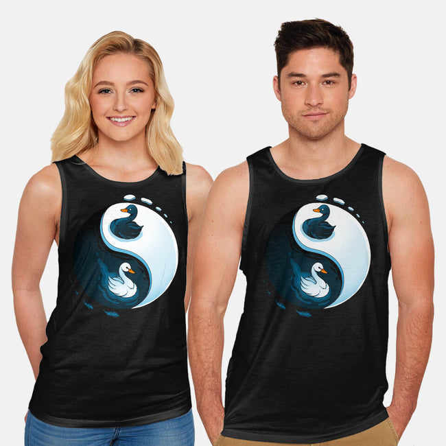 Swan White And Black-Unisex-Basic-Tank-Vallina84