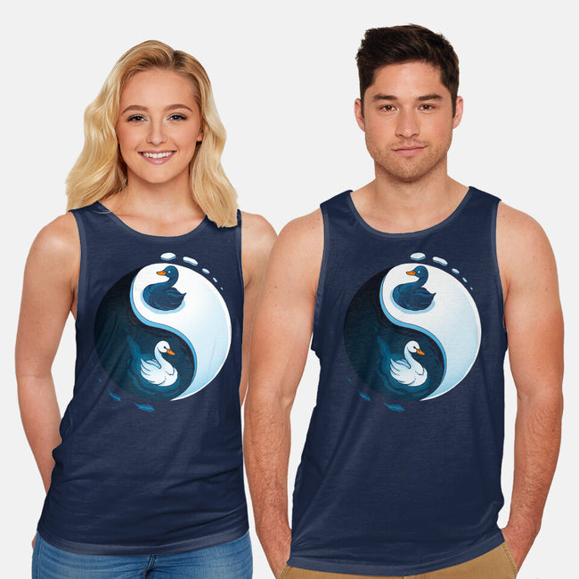 Swan White And Black-Unisex-Basic-Tank-Vallina84