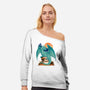 Book Of Dragon And Fantasy-Womens-Off Shoulder-Sweatshirt-dandingeroz