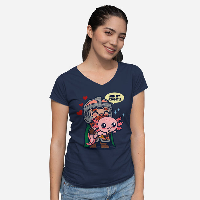 And My Axolotl-Womens-V-Neck-Tee-Boggs Nicolas