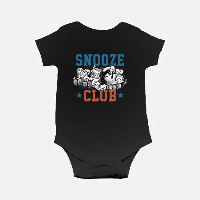 Snooze Club-Baby-Basic-Onesie-glitchygorilla