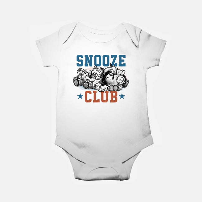 Snooze Club-Baby-Basic-Onesie-glitchygorilla