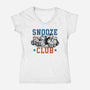 Snooze Club-Womens-V-Neck-Tee-glitchygorilla