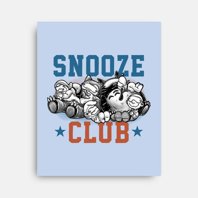 Snooze Club-None-Stretched-Canvas-glitchygorilla