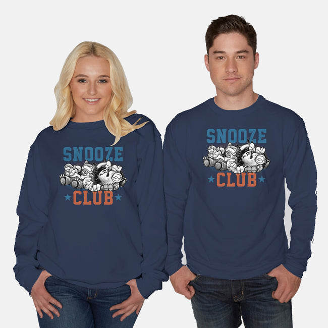 Snooze Club-Unisex-Crew Neck-Sweatshirt-glitchygorilla