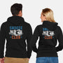 Snooze Club-Unisex-Zip-Up-Sweatshirt-glitchygorilla