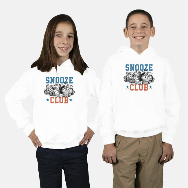 Snooze Club-Youth-Pullover-Sweatshirt-glitchygorilla