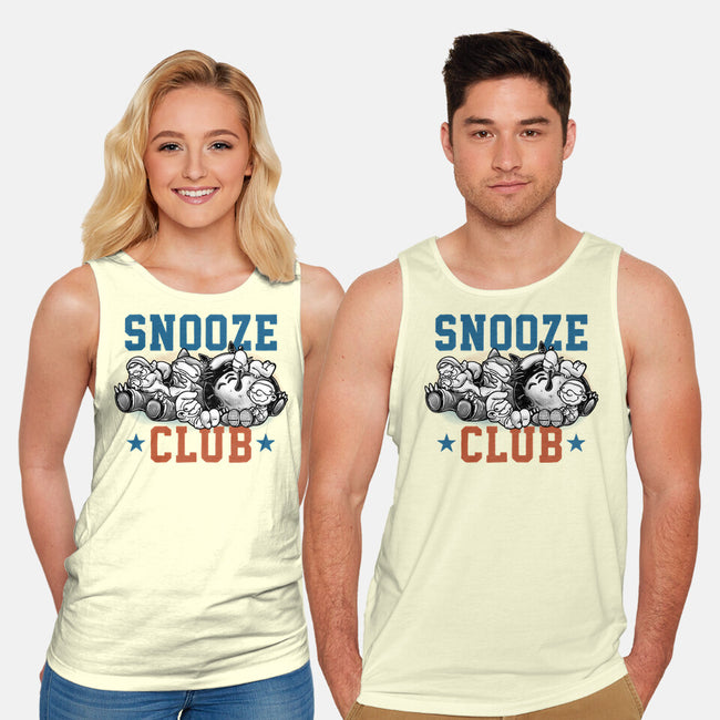 Snooze Club-Unisex-Basic-Tank-glitchygorilla