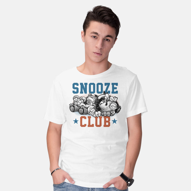 Snooze Club-Mens-Basic-Tee-glitchygorilla