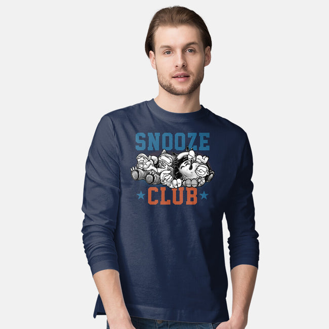 Snooze Club-Mens-Long Sleeved-Tee-glitchygorilla