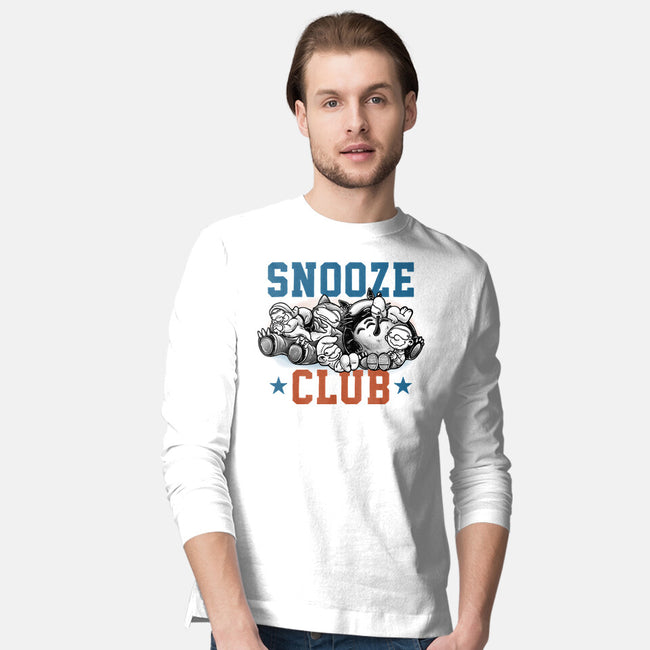 Snooze Club-Mens-Long Sleeved-Tee-glitchygorilla