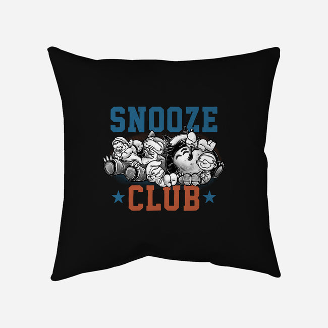 Snooze Club-None-Removable Cover w Insert-Throw Pillow-glitchygorilla