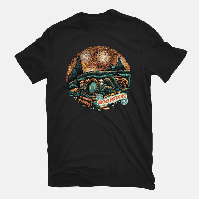 Welcome To Hobbiton-Womens-Basic-Tee-glitchygorilla