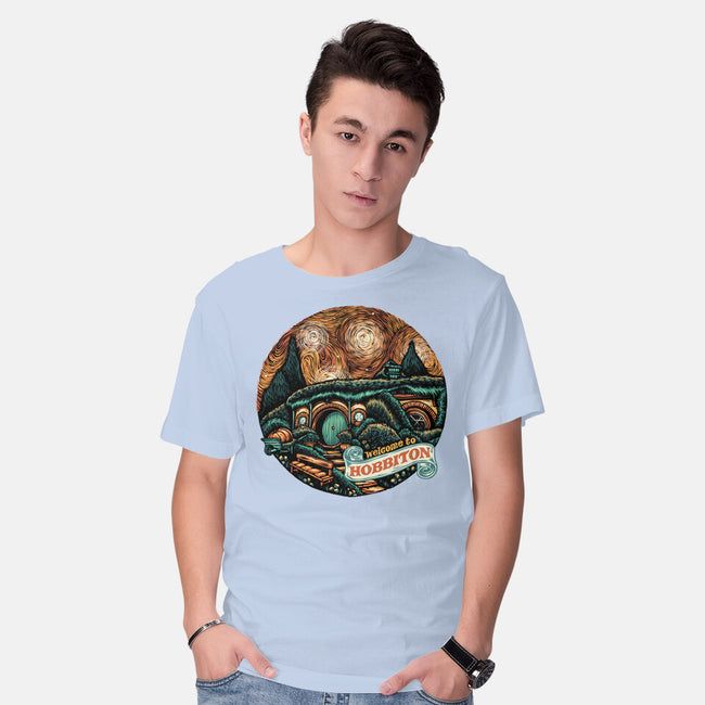 Welcome To Hobbiton-Mens-Basic-Tee-glitchygorilla