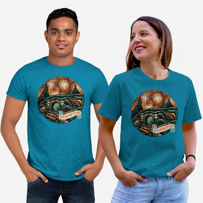 Welcome To Hobbiton-Unisex-Basic-Tee-glitchygorilla