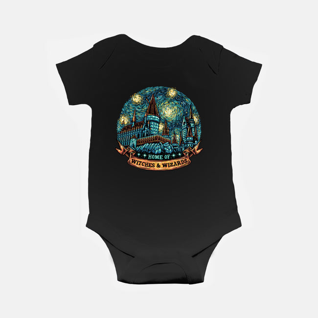 Home Of Witches And Wizards-Baby-Basic-Onesie-glitchygorilla