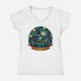 Home Of Witches And Wizards-Womens-V-Neck-Tee-glitchygorilla