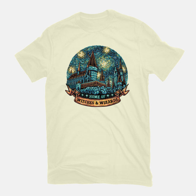 Home Of Witches And Wizards-Mens-Basic-Tee-glitchygorilla